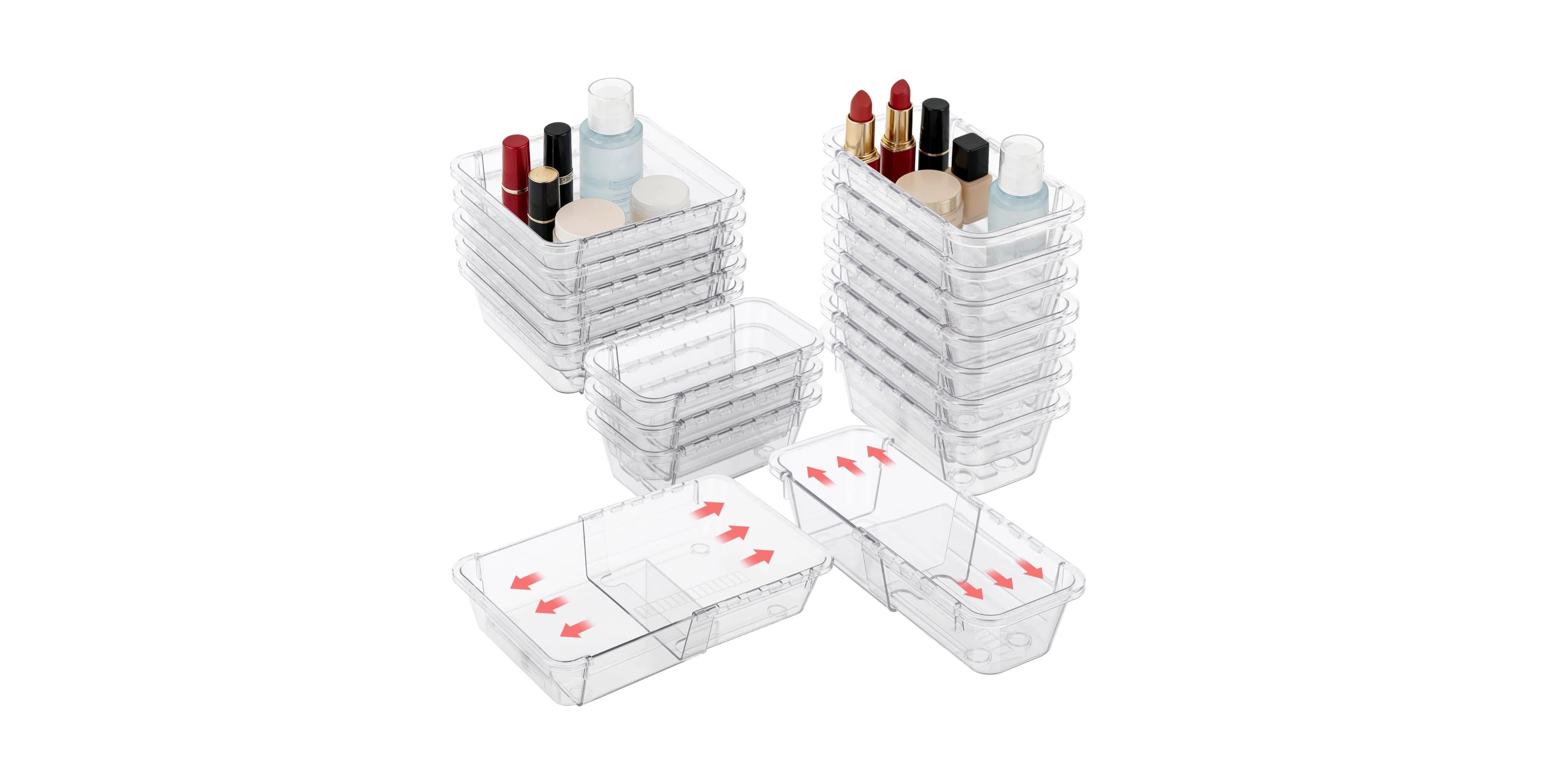 Four Candies 15 Piece Adjustable Drawer Organizer Set 2 Sizes Multi Purpose Storage