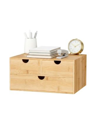Desktop Organizer With Drawers Office Supplies Storage For Desk Countertop