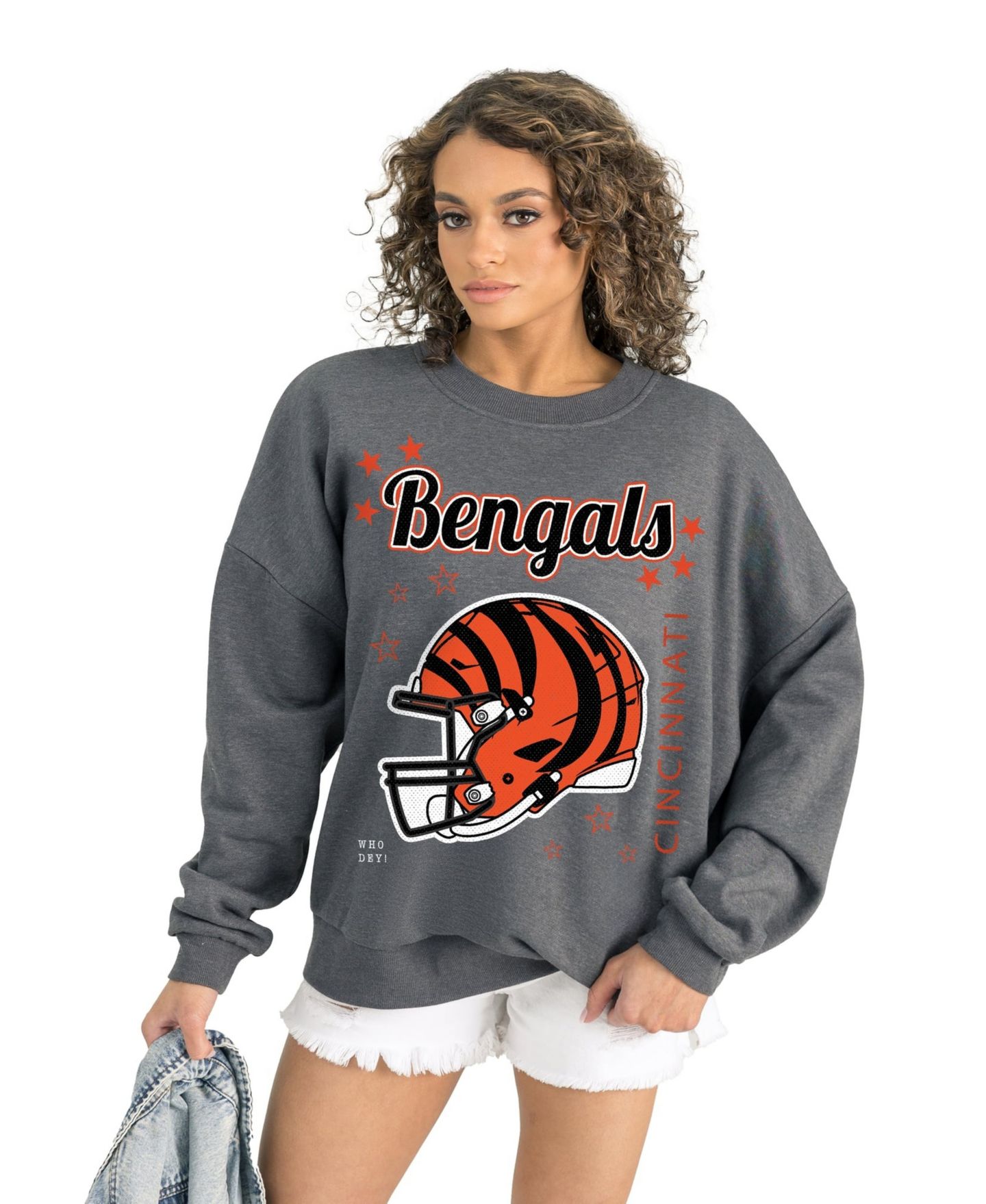Женская толстовка Gameday Couture Gray Cincinnati Bengals Ready to Rumble Premium Fleece Pullover — фото 1