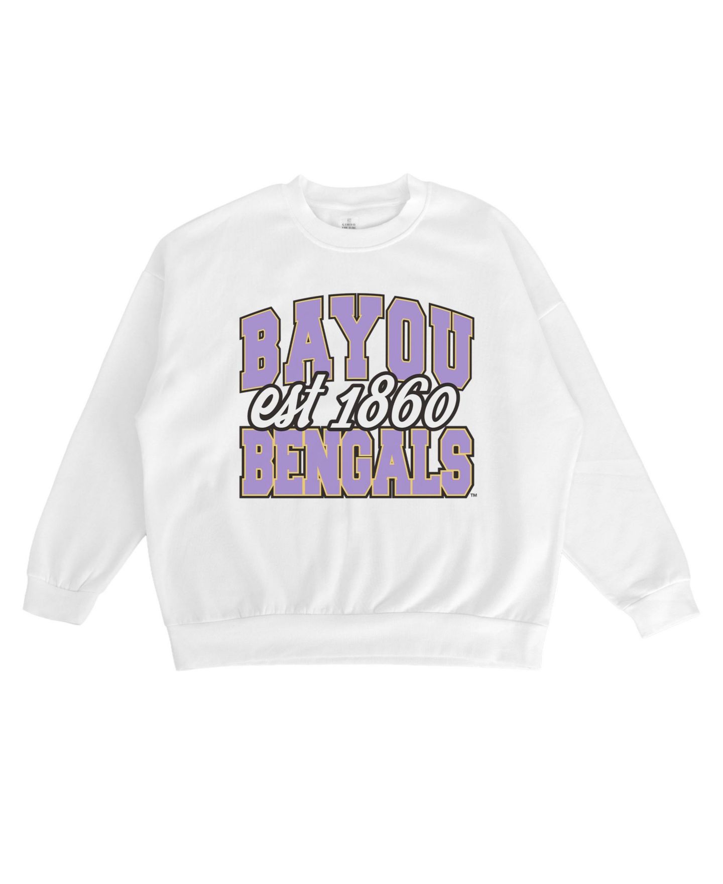 Женская толстовка Gameday Couture White LSU Tigers Oversized Faded Formation Premium Fleece — фото 4