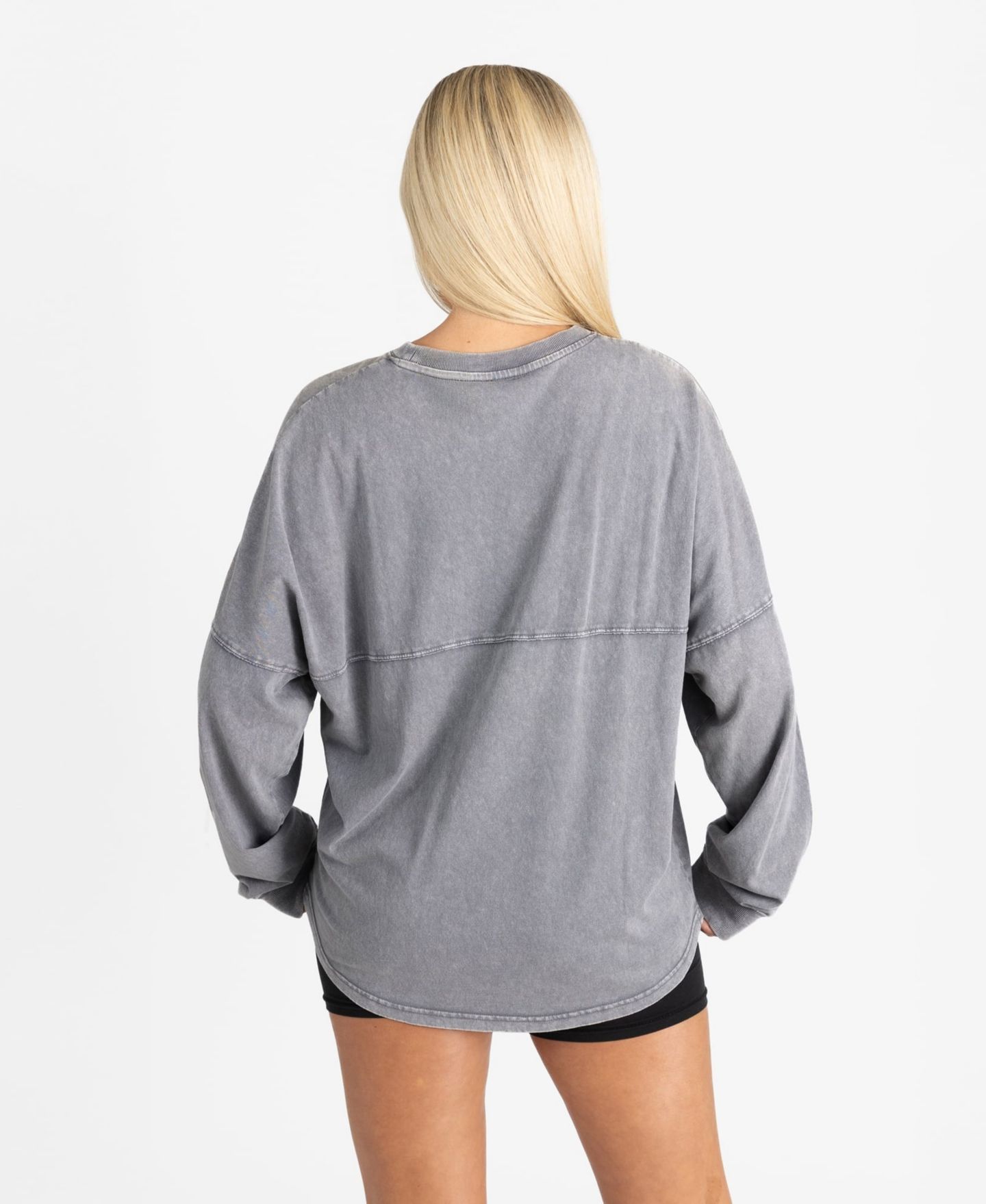 Женская футболка Gameday Couture Gray Oklahoma Sooners Oversized Final Score Snow Wash Long-Sleeve — фото 2