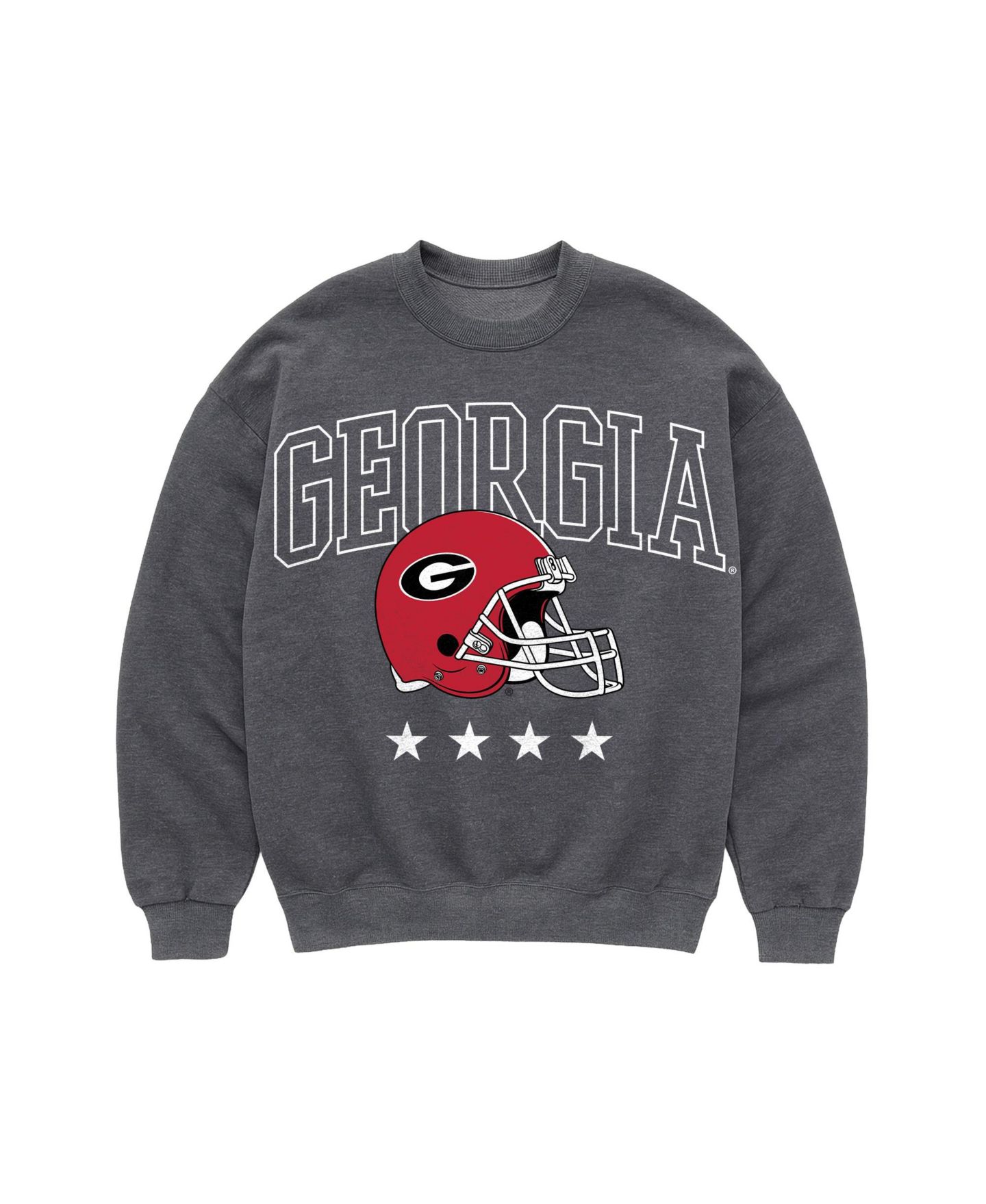Женская толстовка Gameday Couture Charcoal Georgia Bulldogs Oversized Rising Stars Premium Fleece Drop Shoulder — фото 5