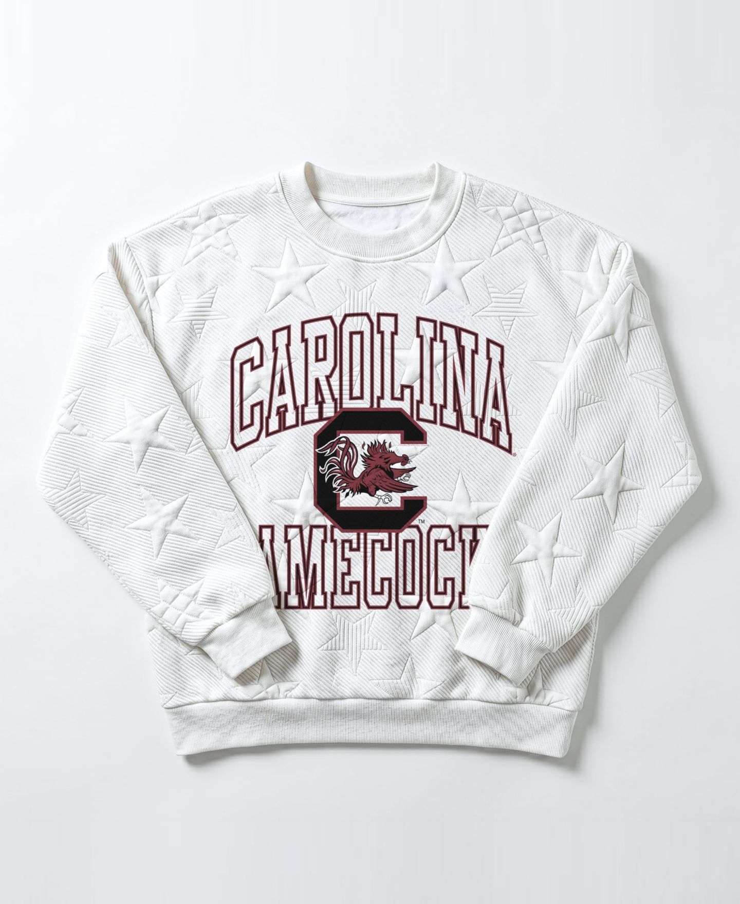 Женская толстовка Gameday Couture White South Carolina Gamecocks Big Play Energy Tonal Star Embossed — фото 3