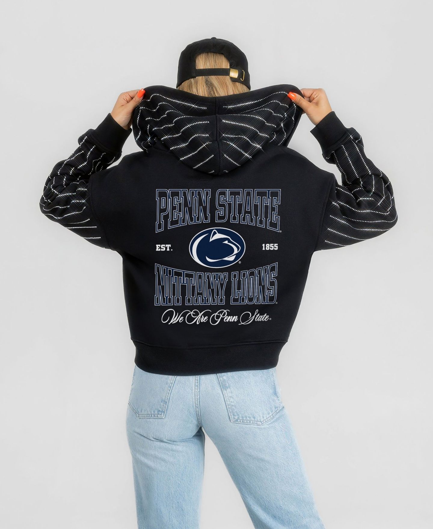 Женское худи Gameday Couture Black Penn State Nittany Lions Eyes on the Prize Mid-Crop Full-Zip — фото 1