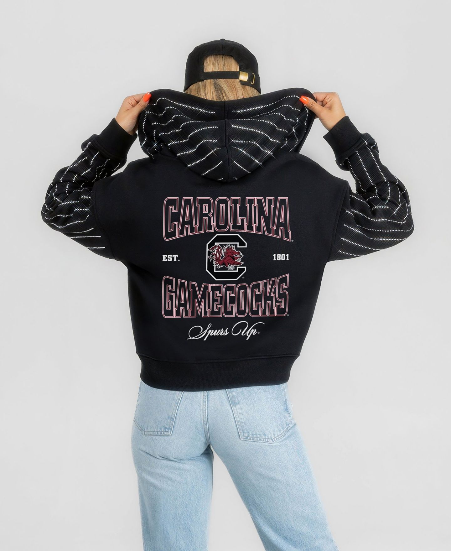 Женское худи Gameday Couture Black South Carolina Gamecocks Eyes on the Prize Mid-Crop Full-Zip — фото 1