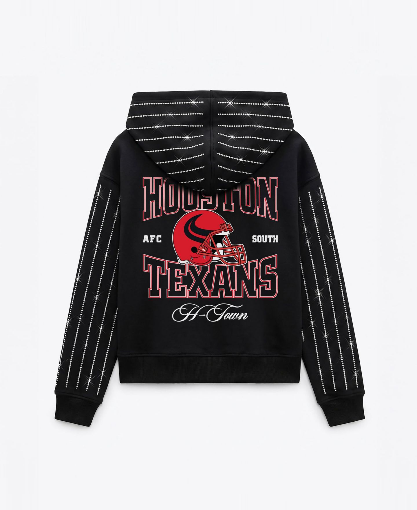 Женское худи Gameday Couture Black Houston Texans Eyes on the Prize Mid-Crop Full-Zip — фото 3