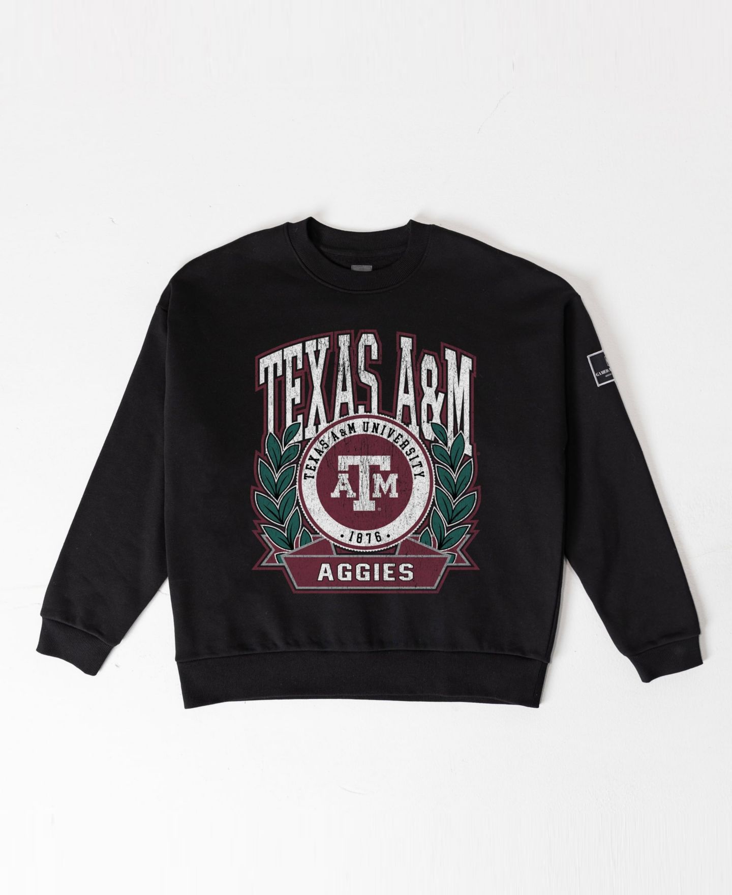 Женская толстовка Gameday Couture Black Texas A&M Aggies Oversized Victory Lane Black Label Premium Fleece — фото 4
