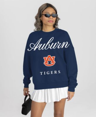Women's Navy Auburn Tigers Legacy Club Oversized Premium Fleece Sweatshirt