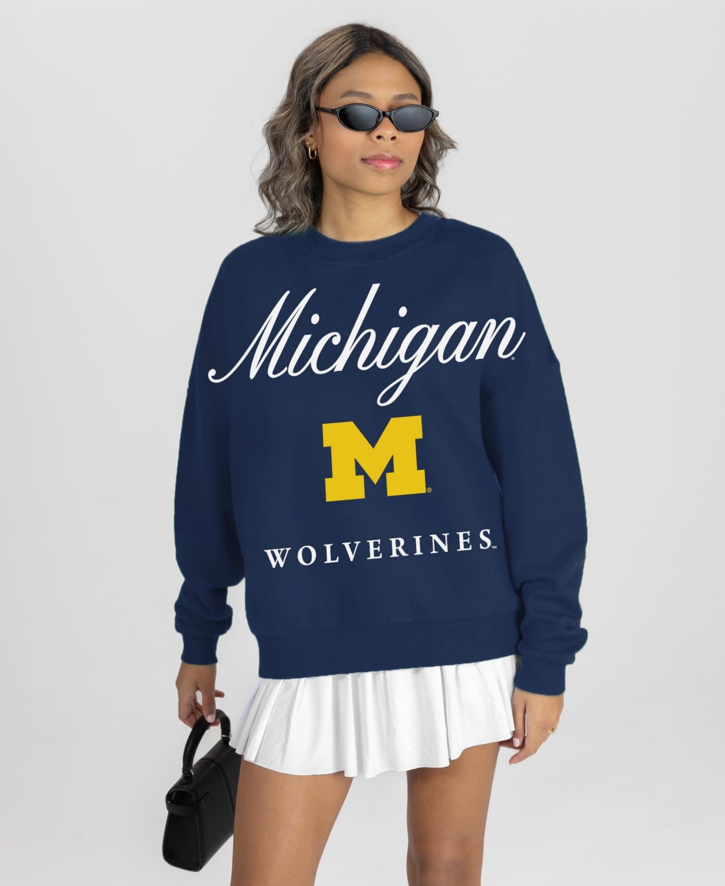 Женская толстовка Gameday Couture Navy Michigan Wolverines Legacy Club Oversized Premium Fleece — фото 1