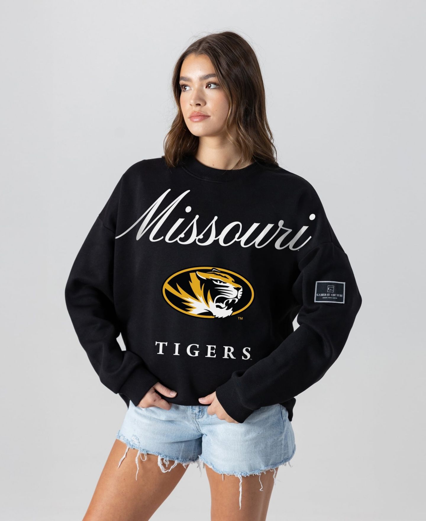 Женская толстовка Gameday Couture Black Missouri Tigers Oversized Legacy Club Black Label Premium Fleece — фото 1