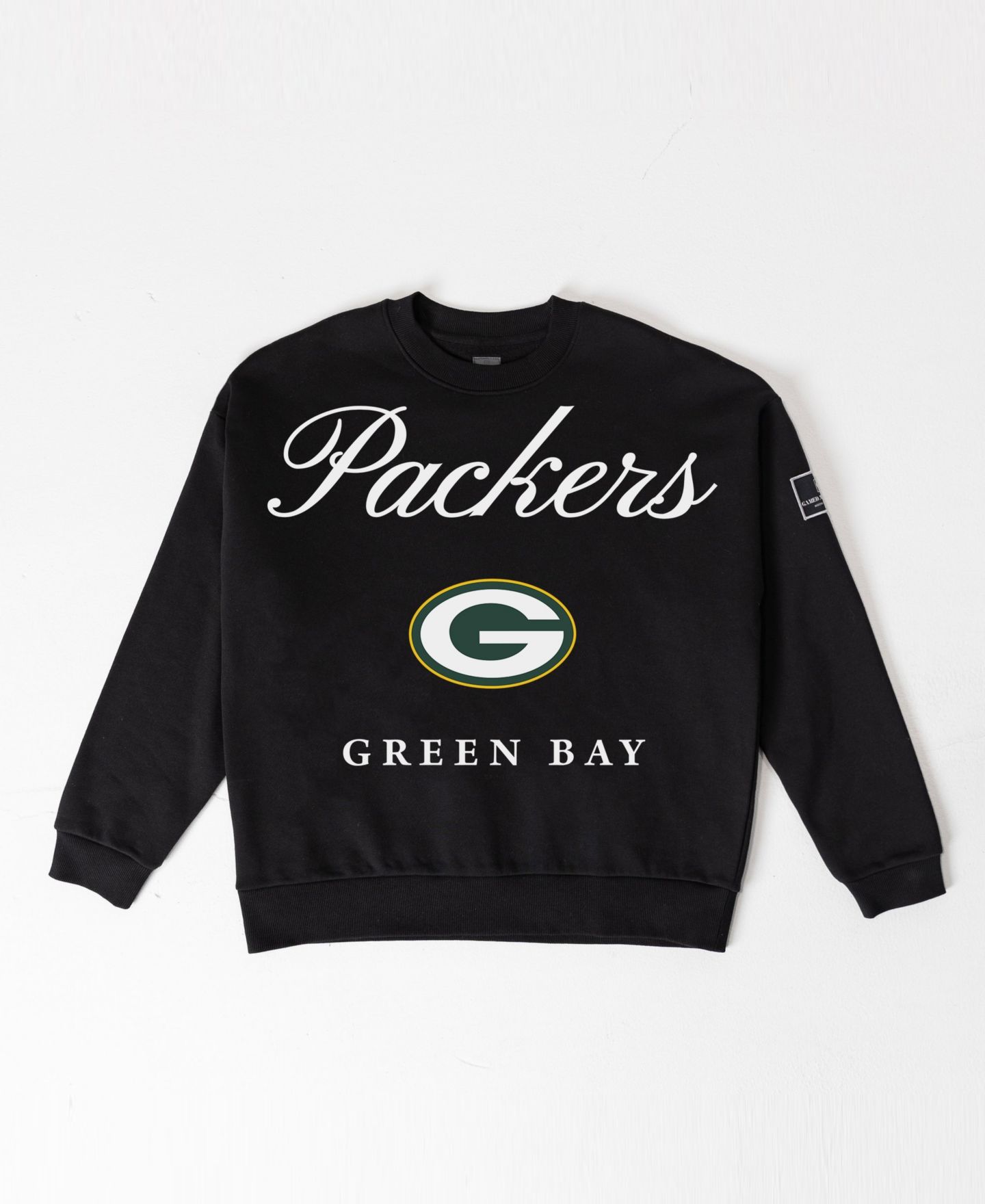Женская толстовка Gameday Couture Black Green Bay Packers Legacy Club Premium Fleece Drop Shoulder Oversized — фото 6