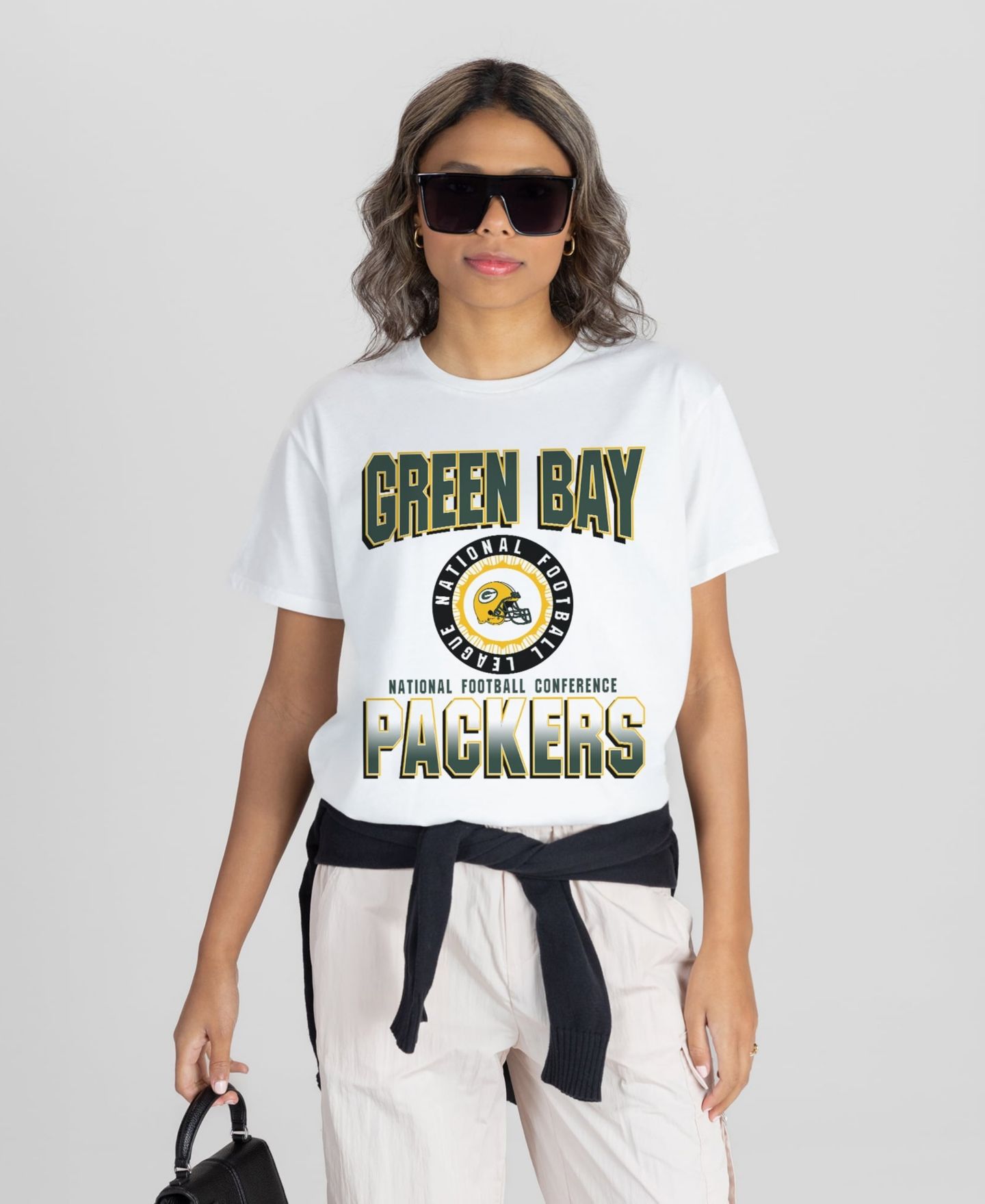 Женская футболка Gameday Couture White Green Bay Packers Oversized All-Time Classic Flowy — фото 4
