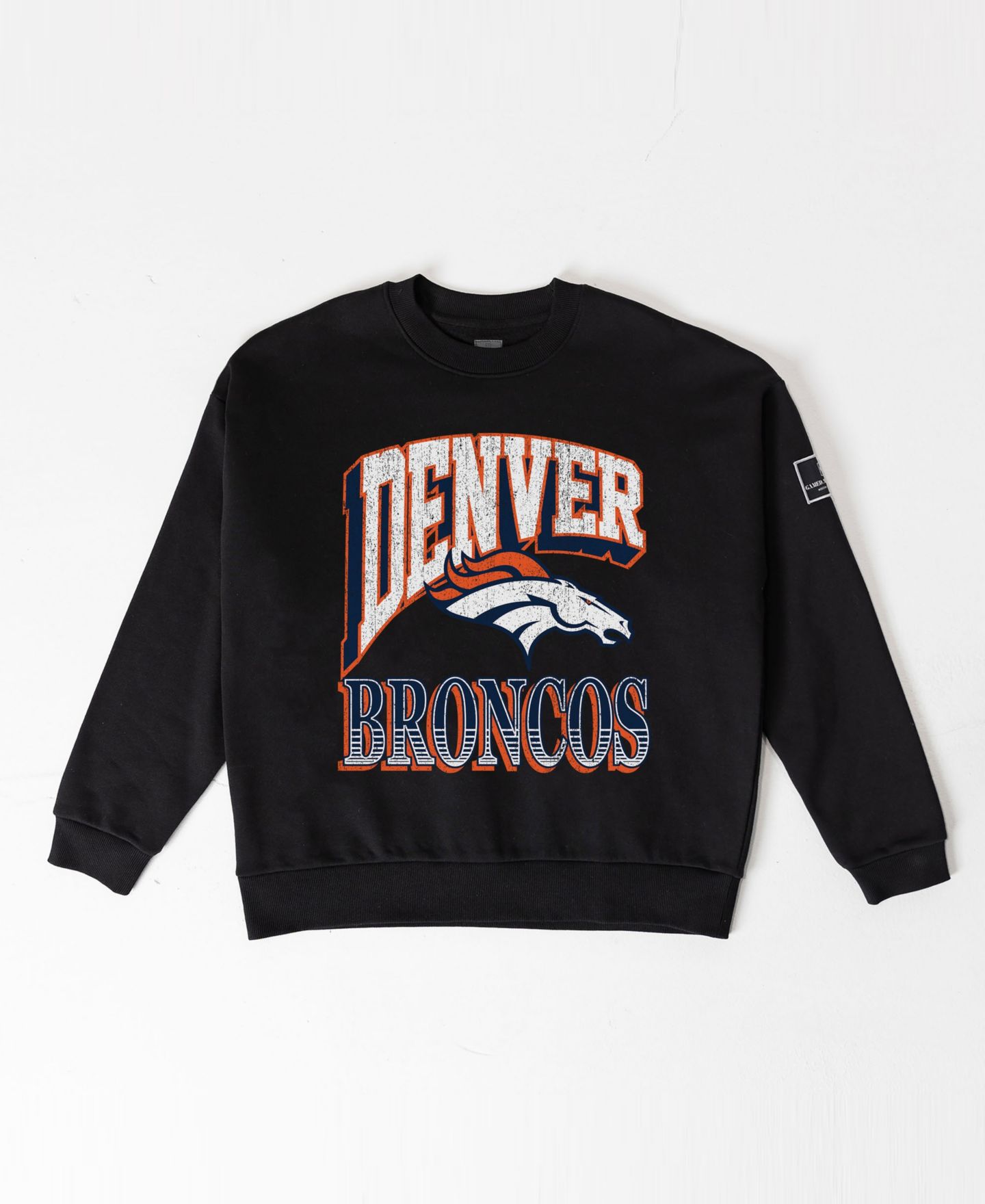 Женская толстовка Gameday Couture Black Denver Broncos Victory Prime Black Label Premium Drop Shoulder — фото 5