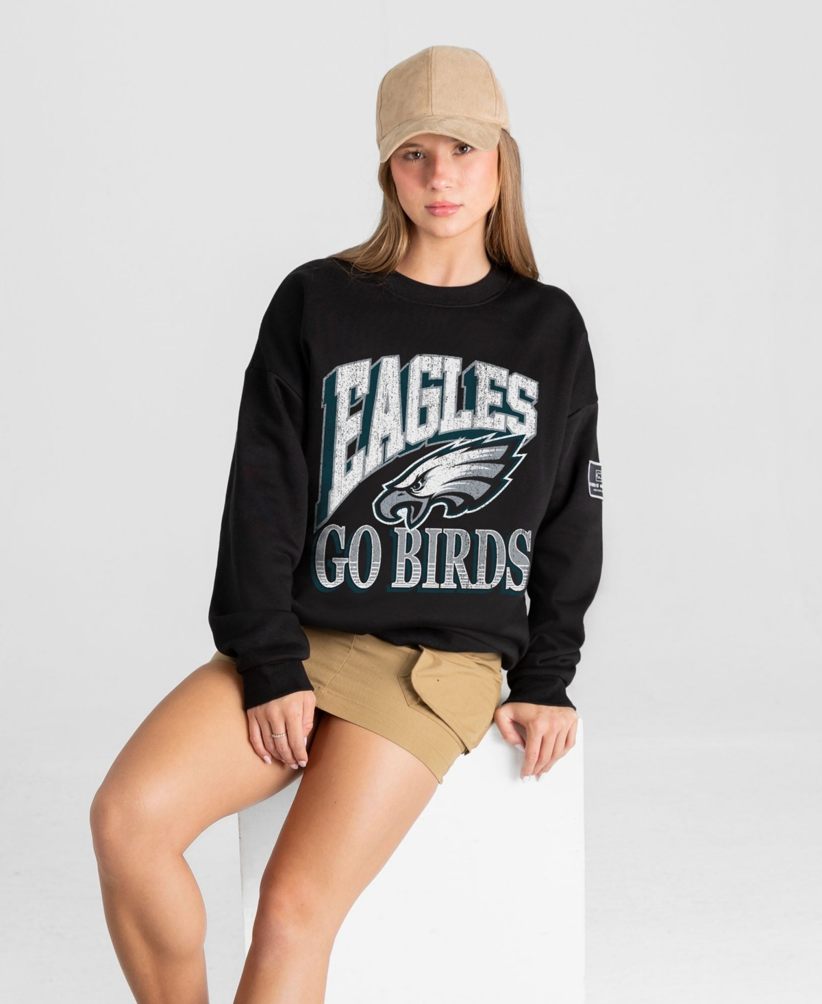 Gameday Couture Women's Black Philadelphia Eagles Victory Prime Black Label Premium Drop Shoulder Sweatshirt - Black
