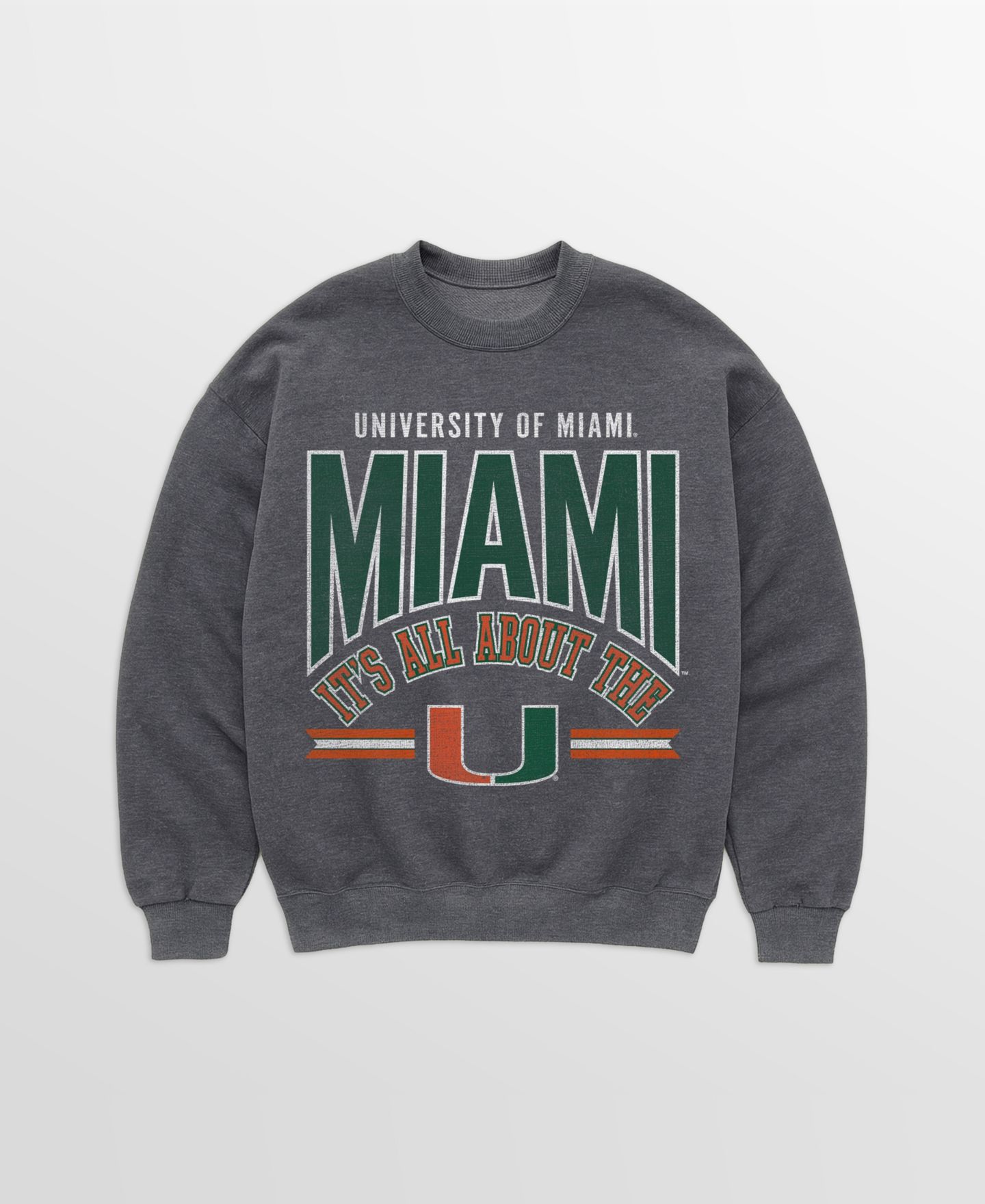 Женская толстовка Gameday Couture Charcoal Miami Hurricanes Kickoff Classic Oversized Premium Drop Shoulder — фото 5