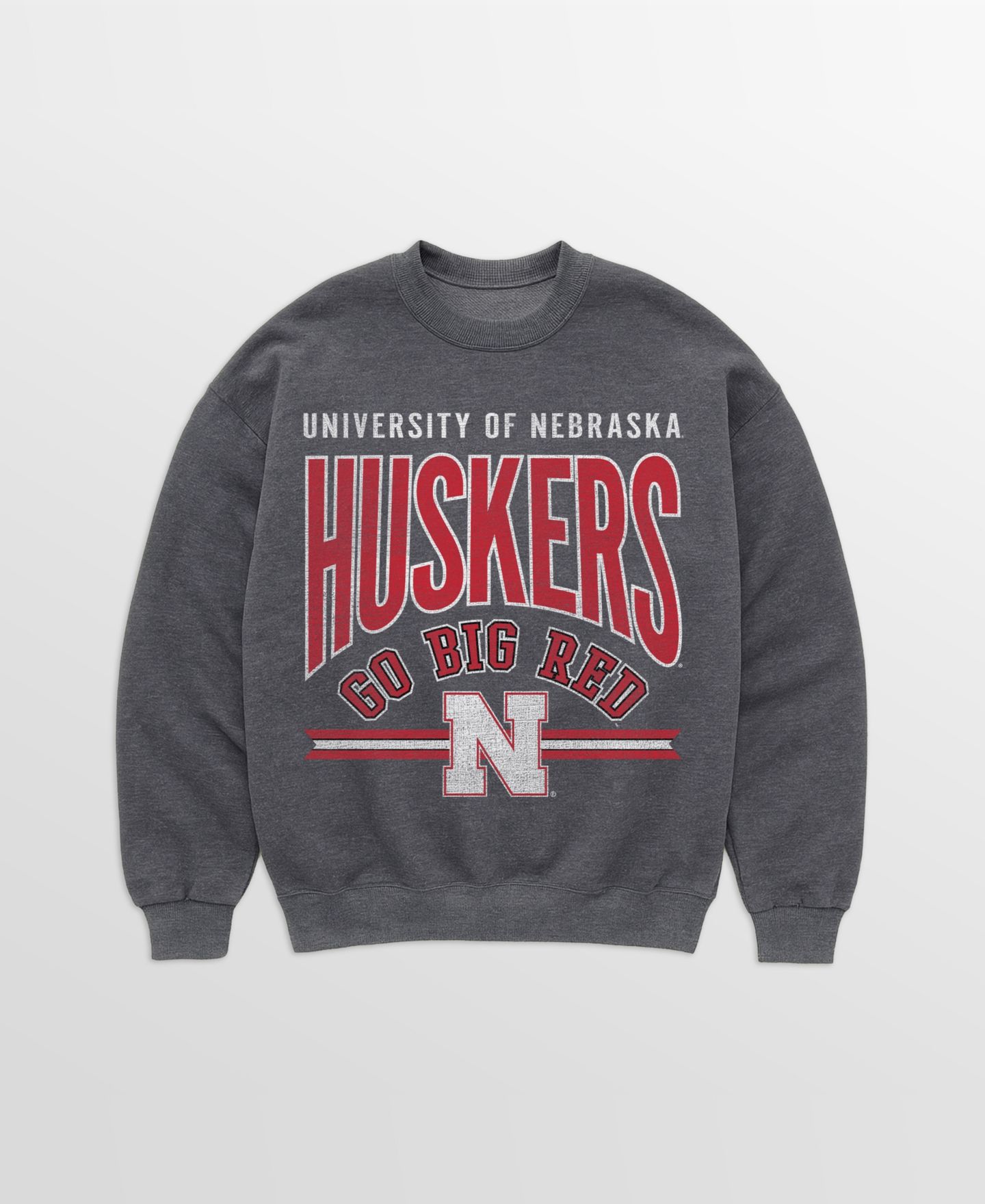 Женская толстовка Gameday Couture Charcoal Nebraska Huskers Kickoff Classic Oversized Premium Drop Shoulder — фото 5