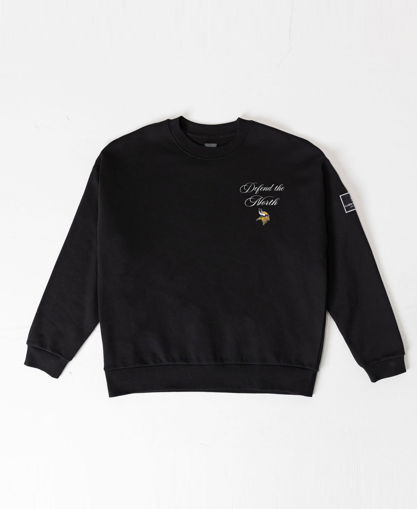 Женская толстовка Gameday Couture Black Minnesota Vikings Classic Charm Black Label Premium Drop Shoulder — фото 5