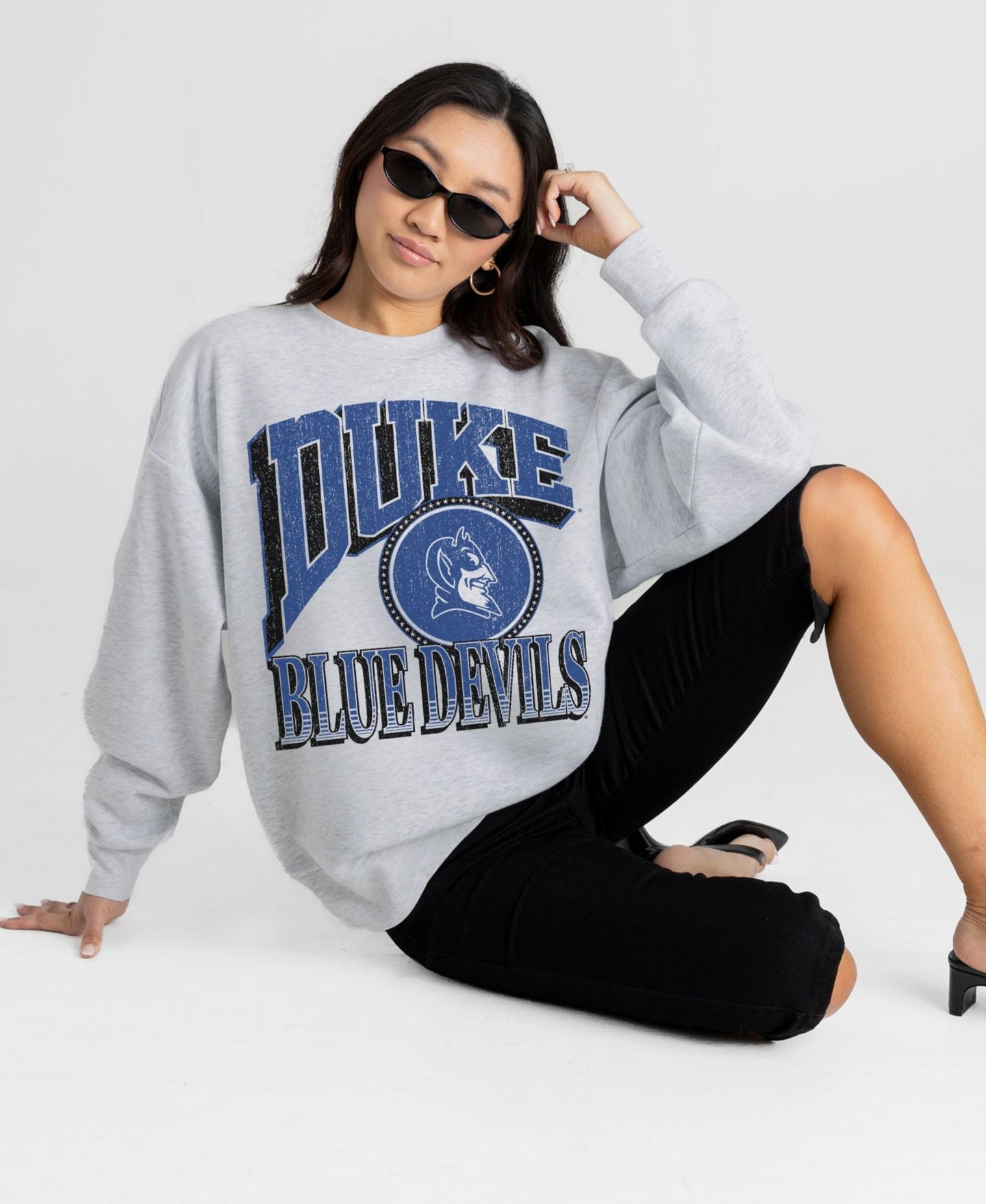 Женская толстовка Gameday Couture Ash Duke Blue Devils Game On — фото 3