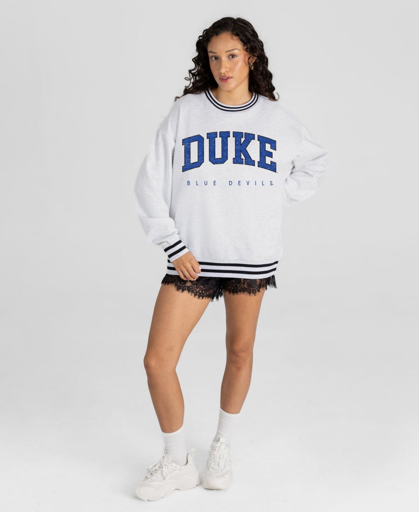 Женская толстовка Gameday Couture Ash Duke Blue Devils Easy Energy — фото 3