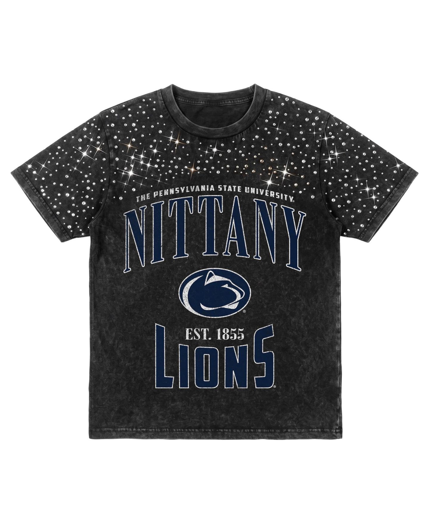 Женская футболка Gameday Couture Black Penn State Nittany Lions In the Zone Washed Micro Rhinestone — фото 6