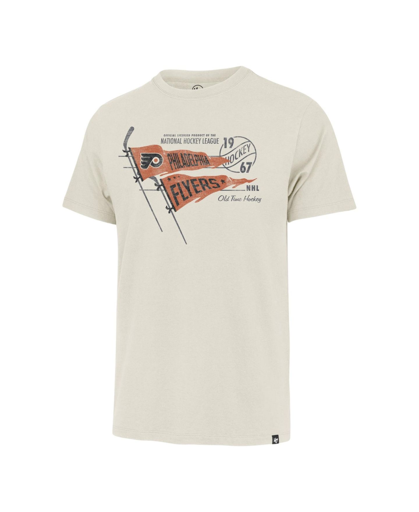 Мужская футболка '47 Brand Cream Philadelphia Flyers Journeyman Franklin — фото 2