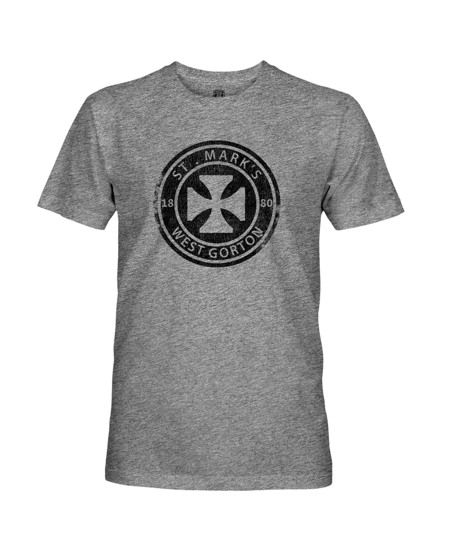 Мужская футболка 1863FC Heather Gray Manchester City Retro St. Marks — фото 2
