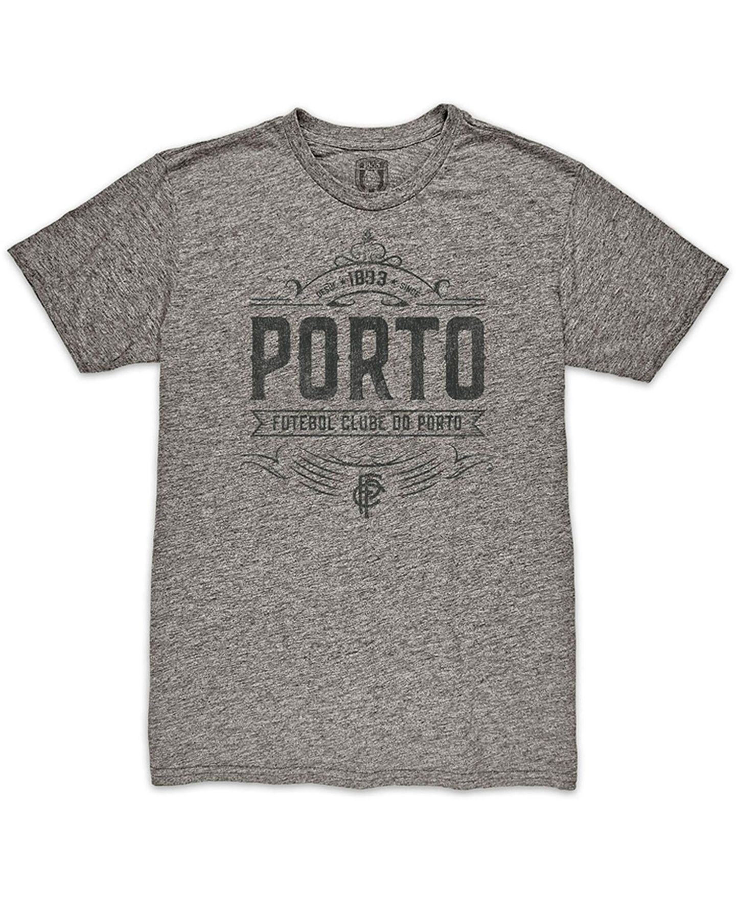 Мужская футболка 1863FC Heather Gray FC Porto Retro Flourish Twisted Tri-Blend Slub — фото 2