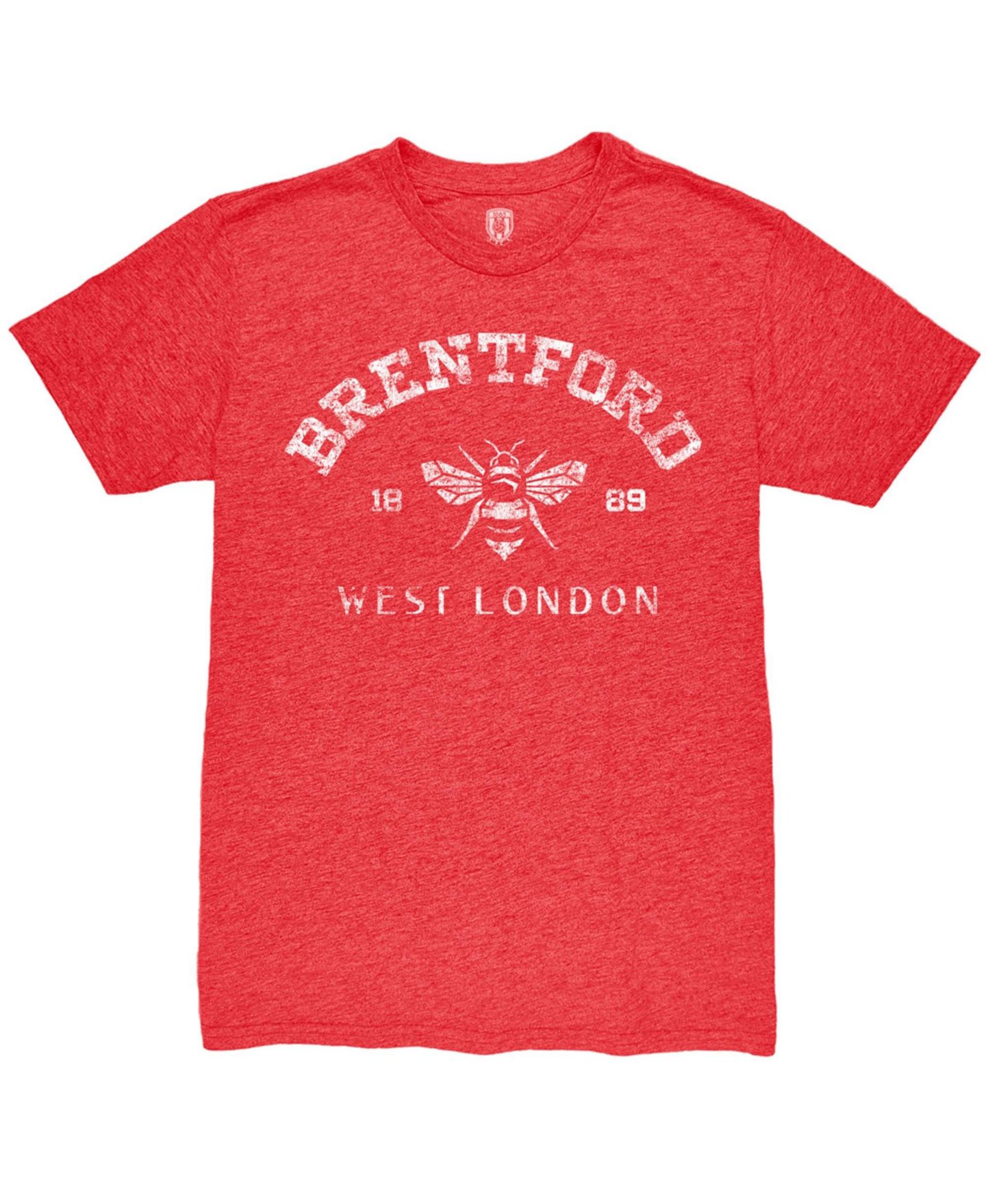 Мужская футболка 1863FC Red Brentford FC Established Twisted Tri-Blend Slub — фото 2