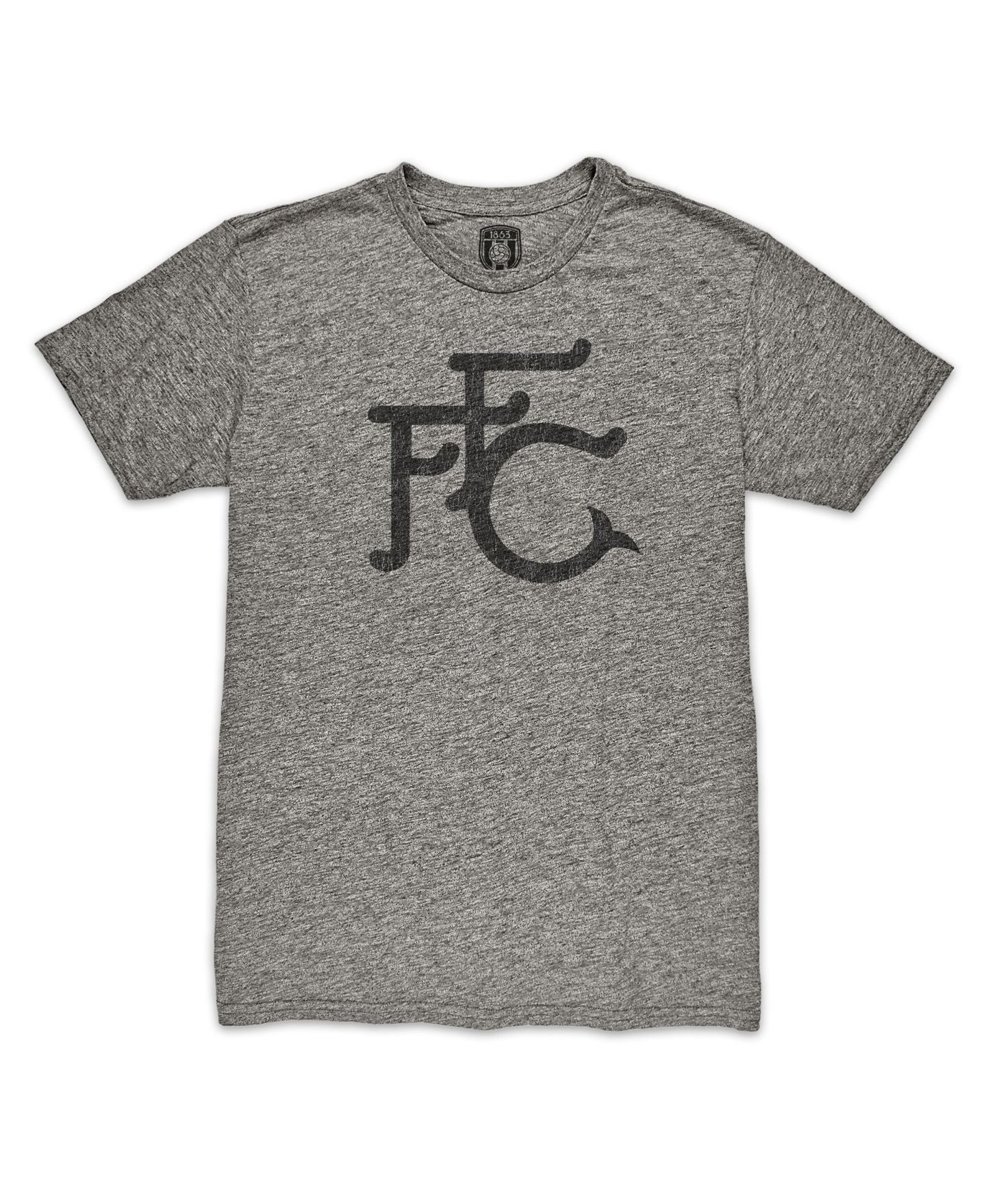 Мужская футболка 1863FC Heather Gray Fulham 1872 Badge Tri-blend — фото 2
