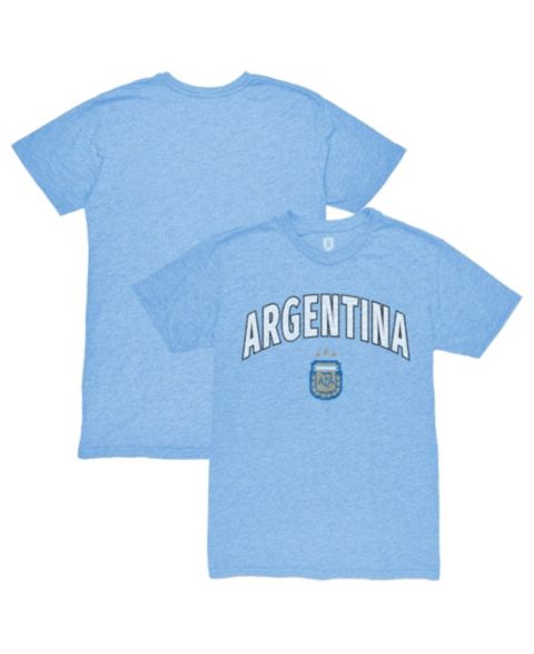 Мужская футболка 1863FC Light Blue Argentina National Team Retro Wordmark Tri-Blend