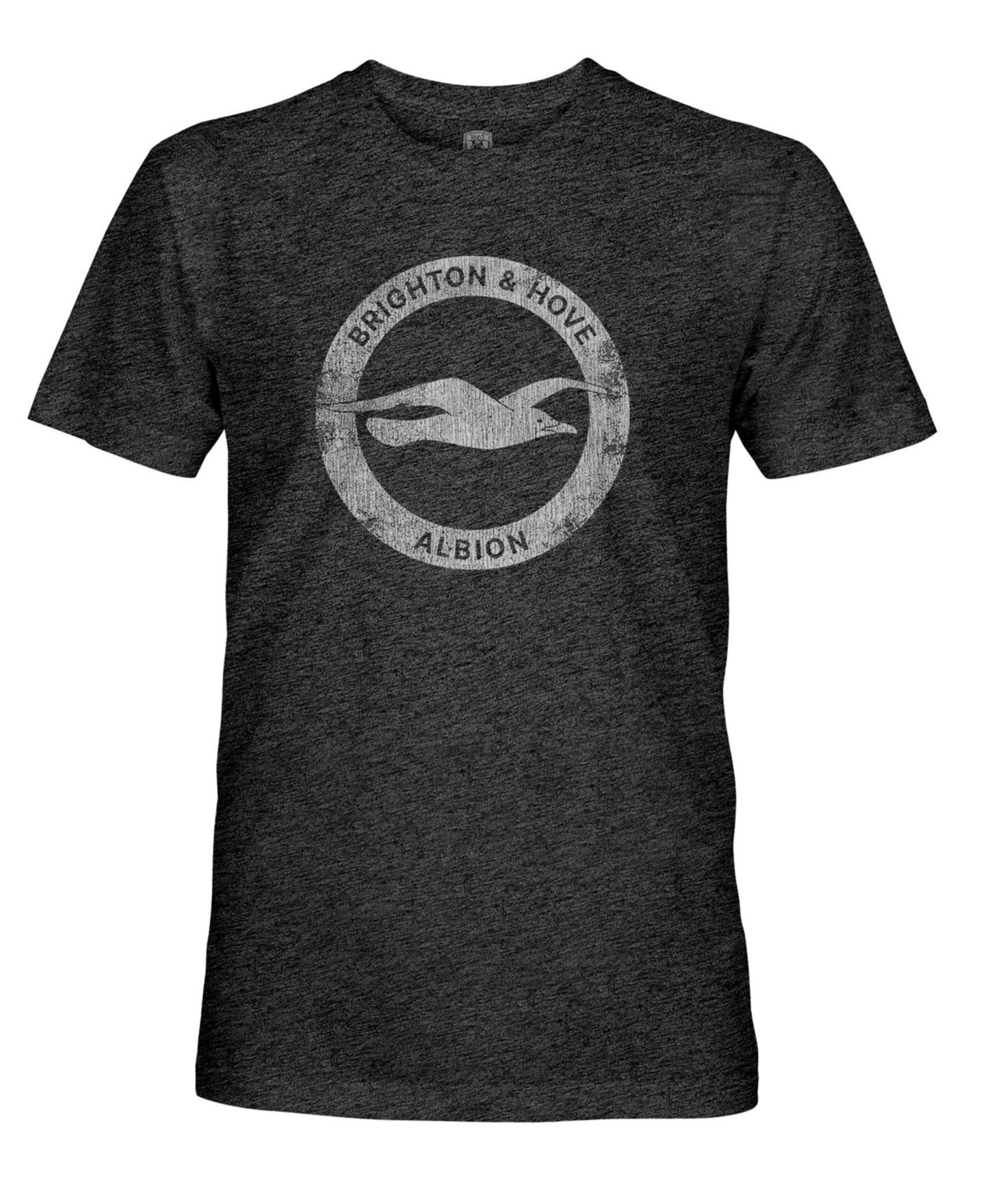 Мужская футболка 1863FC Black Brighton and Hove Albion Monochrome Badge Vintage Tri-Blend — фото 2
