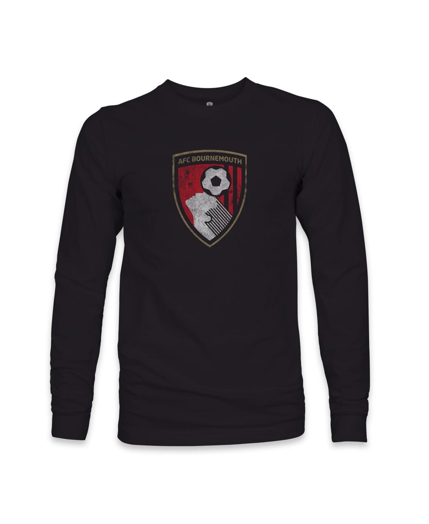 Мужская футболка 1863FC Black AFC Bournemouth Color Badge Long-Sleeve — фото 2