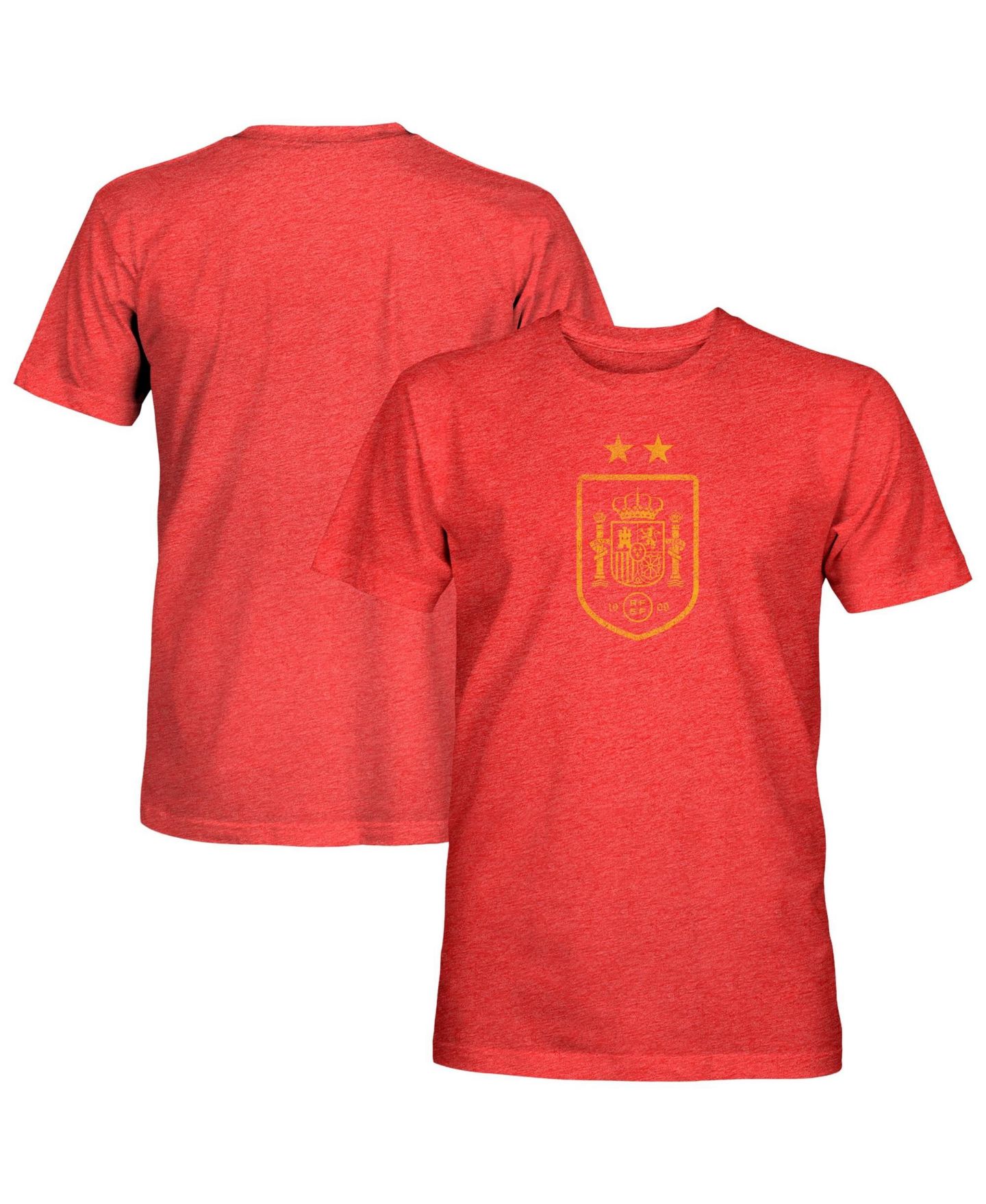 Мужская футболка 1863FC Red Spain National Team Mono Badge Vintage Tri-Blend — фото 1