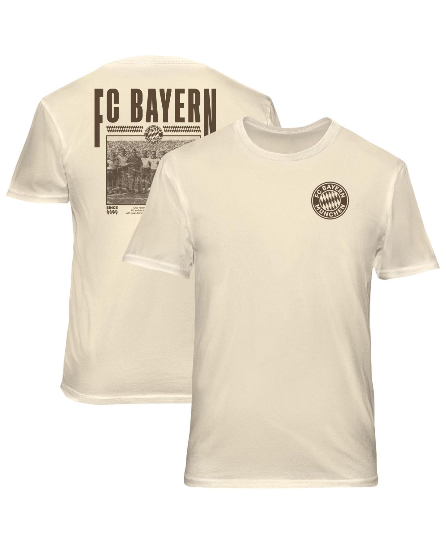 Мужская футболка 1863FC Cream Bayern Munich Vintage Soft Wash — фото 1