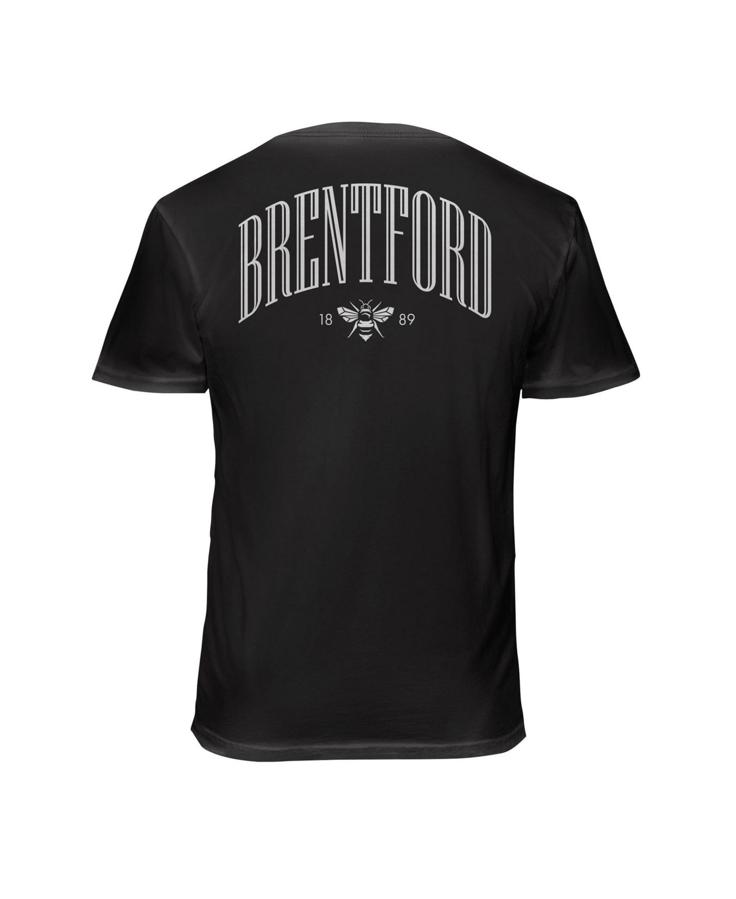 Мужская футболка 1863FC Black Brentford FC Back Wordmark Soft Wash — фото 3