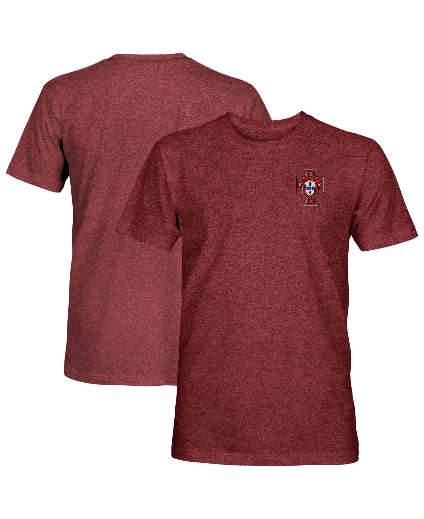 Мужская футболка 1863FC Maroon Portugal National Team Left Chest Badge Vintage Tri-Blend — фото 1