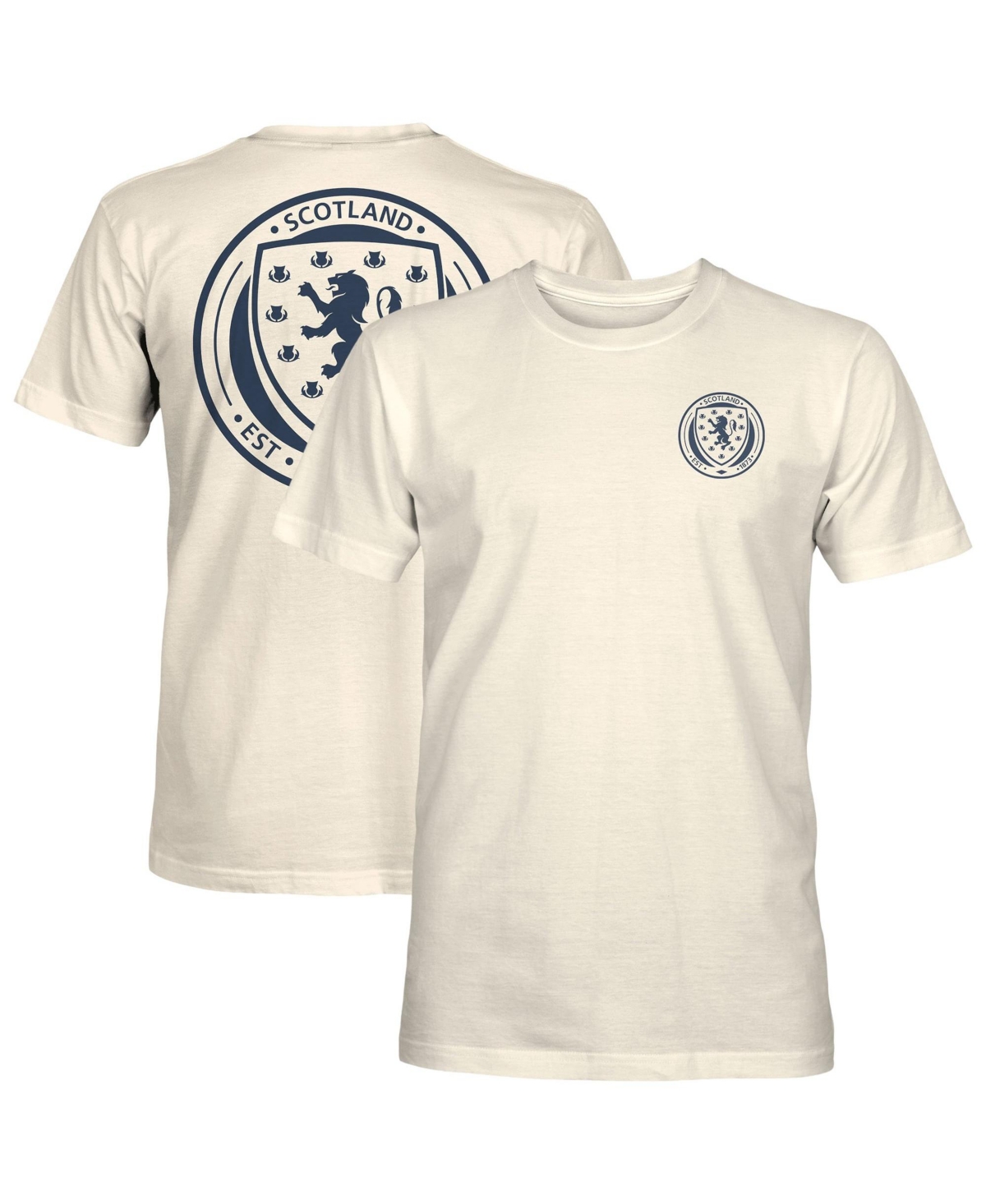 1863FC Men's Cream Scotland National Team Big Logo Heavyweight T-Shirt - Cream