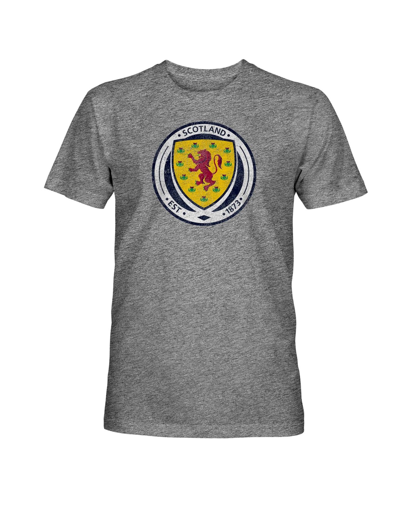 Мужская футболка 1863FC Gray Scotland National Team Left Chest Badge Vintage Tri-Blend — фото 2