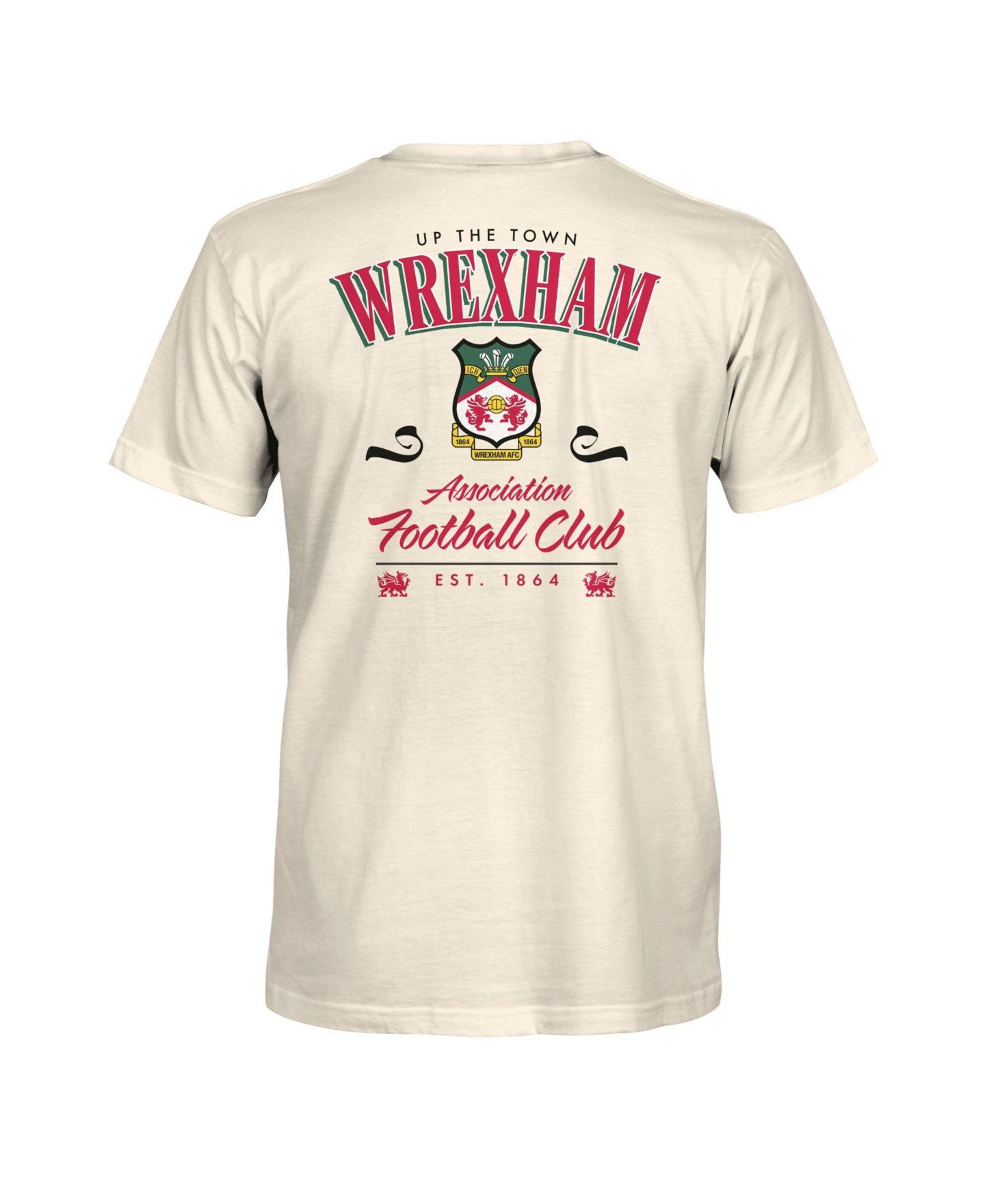 Мужская футболка 1863FC Cream Wrexham Let's Go Team — фото 3