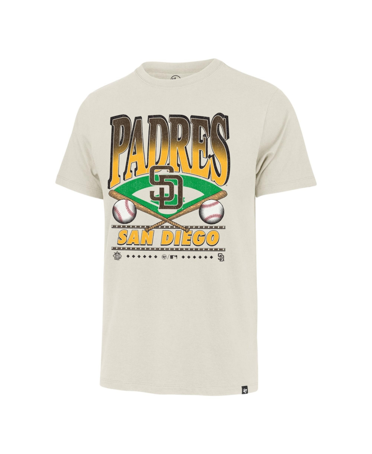 '47 Brand Men's Tan San Diego Padres Straight Shot Two Franklin T-Shirt - Tan