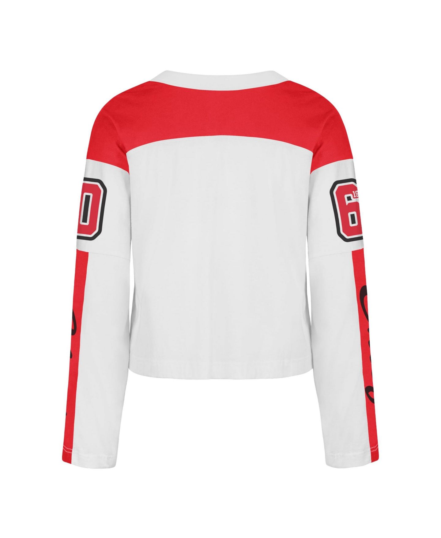 Женский топ '47 Brand White Kansas City Chiefs Exclamation Metro V-Neck Long-Sleeve Jersey — фото 3