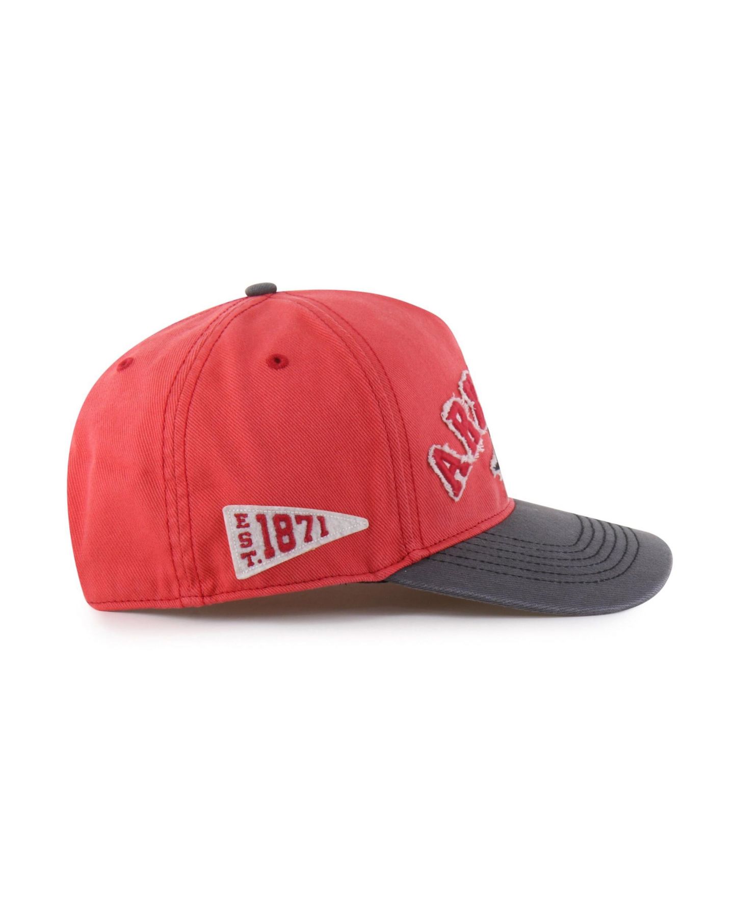 Кепка '47 Brand Red/Black Arkansas Razorbacks Well-Worn Calderwood Hitch Adjustable Hat — фото 3