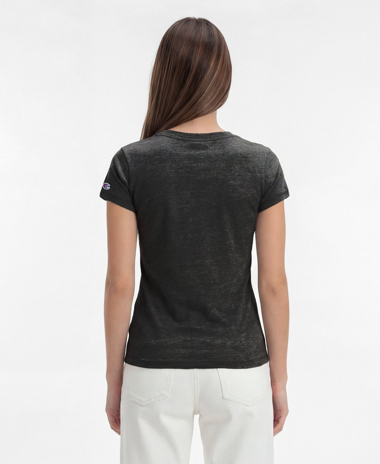 Женская футболка Champion Black Jacksonville Jaguars Triumph Tri-Blend V-Neck — фото 2