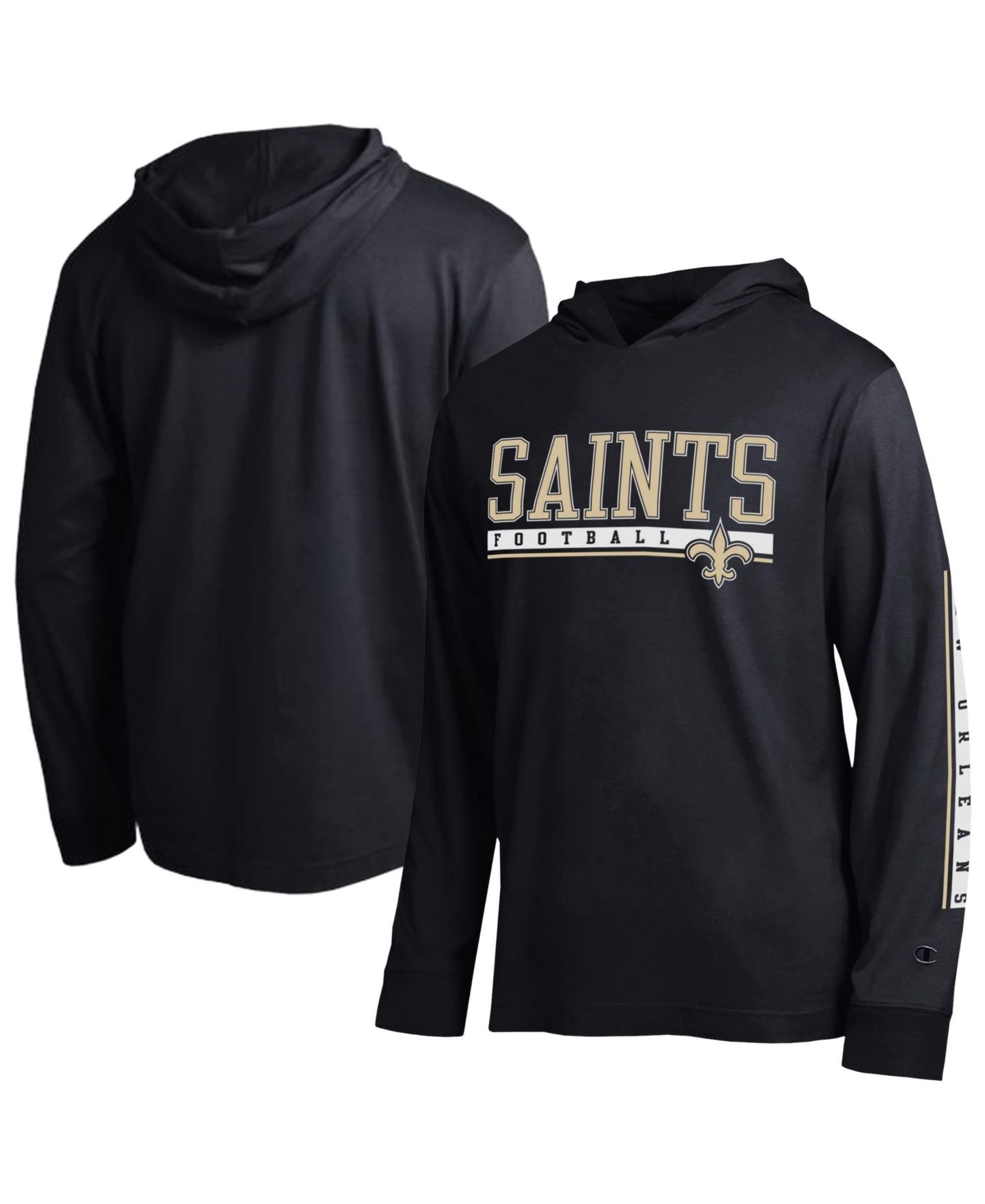 Мужская футболка Champion Black New Orleans Saints All Star Hooded — фото 1