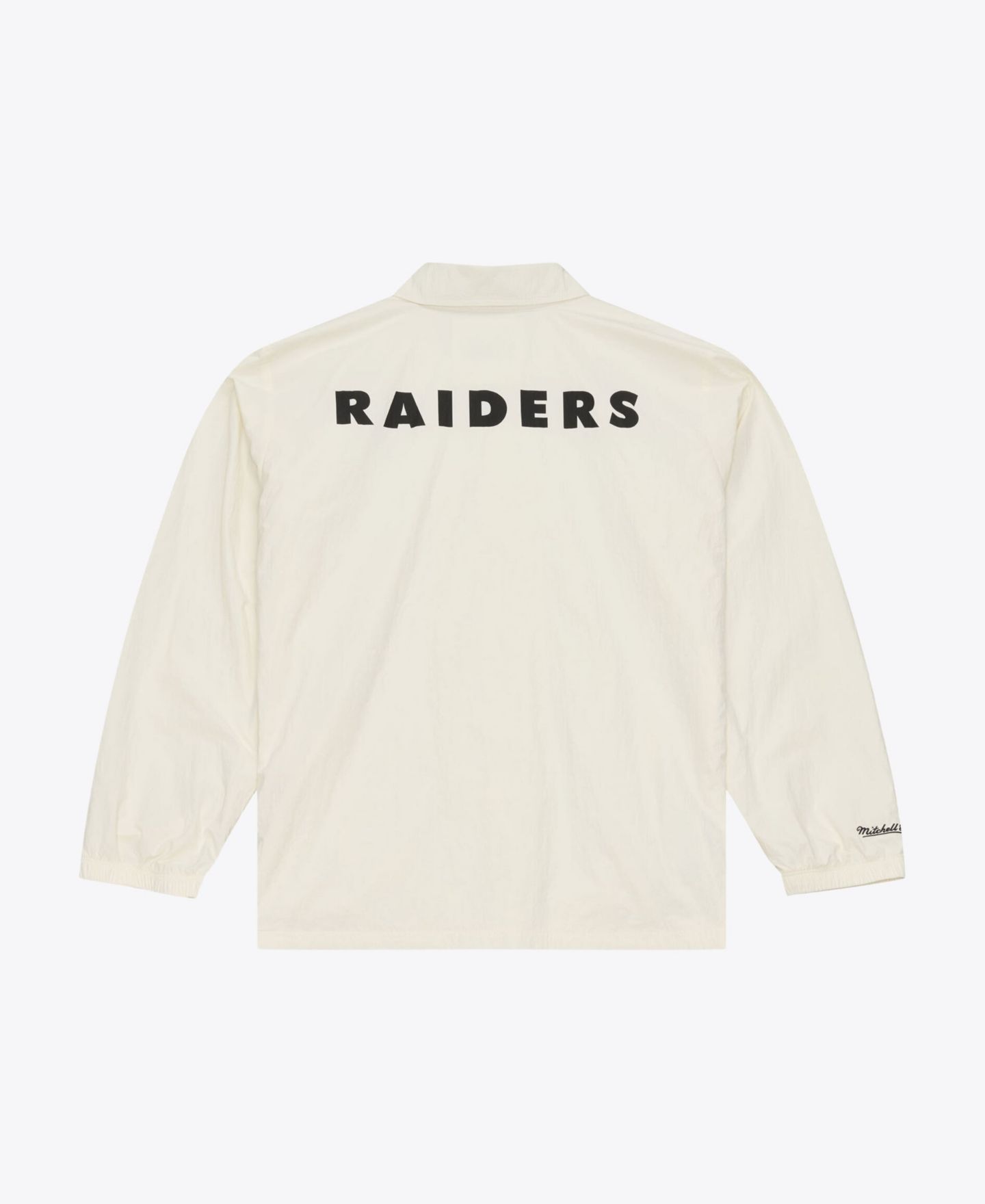 Мужская куртка Mitchell & Ness Cream Las Vegas Raiders Retro Roots Coaches — фото 3