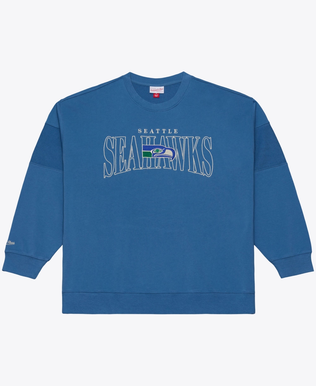 Mitchell & Ness Men's Royal Seattle Seahawks Oversized Heritage Hues Fleece Sweatshirt - Royal