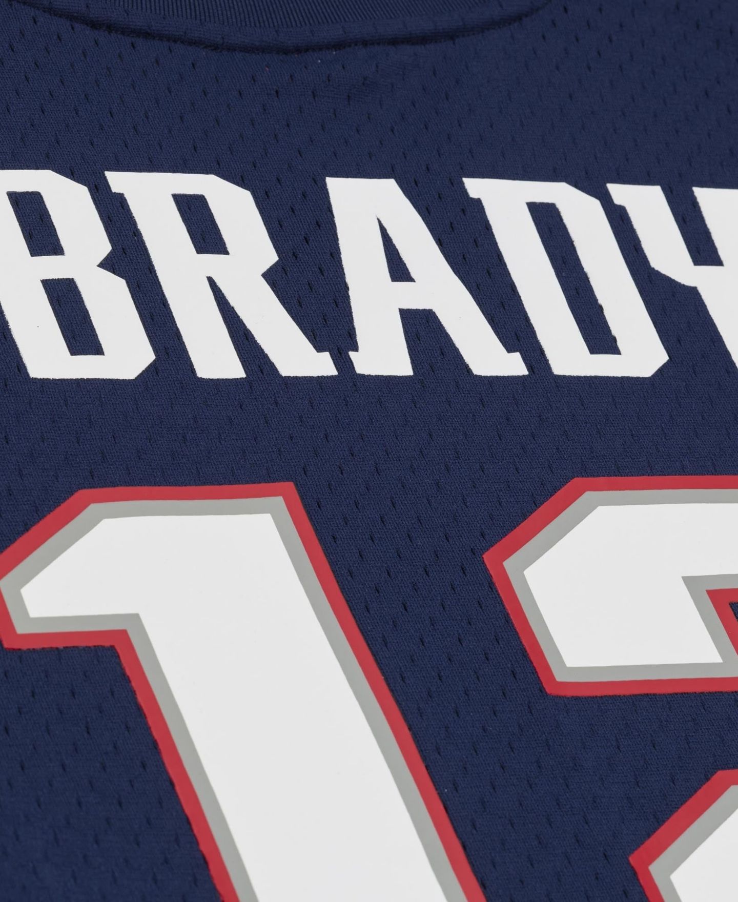 Мужской топ Mitchell & Ness Tom Brady Navy New England Patriots Retired Player Name & Number Mesh — фото 8