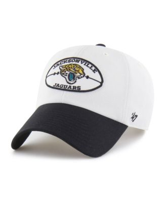 Men's White/Black Jacksonville Jaguars Pique Patch Clean Up Adjustable Hat