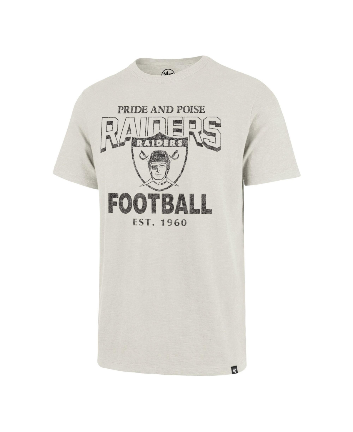 '47 Brand Men's Natural Las Vegas Raiders Head On Scrum Slub T-Shirt - Natural