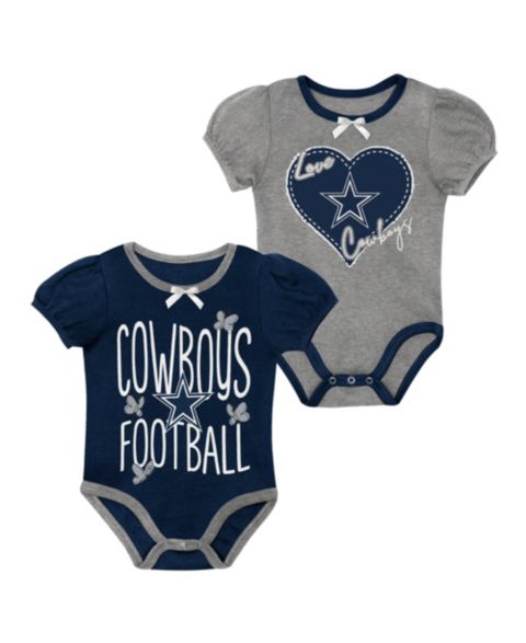 Комплекты Outerstuff Navy Dallas CowBoys' Star Power Creeper set, 2-Piece для малышей